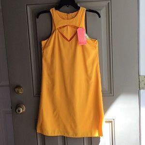 Gianni Bini bright gold sleeveless dress